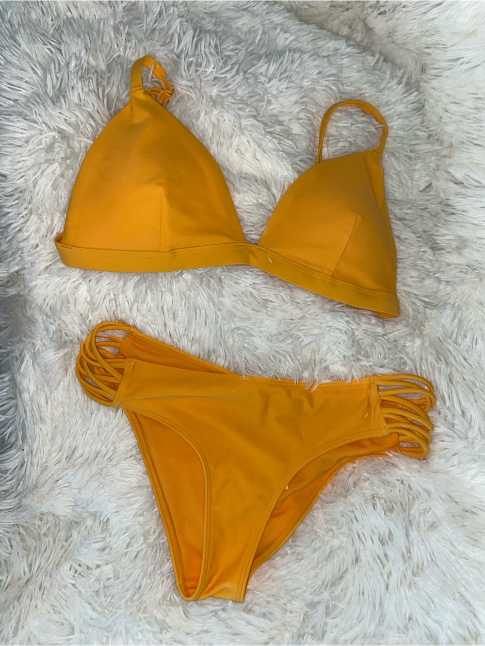 Hollister Mustard Yellow Strappy Two-Piece Bikini